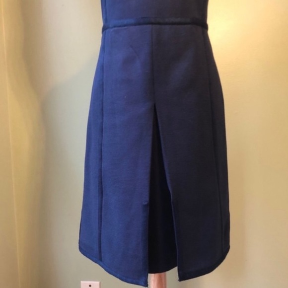 Tory Burch Addis Normandy Blue Cotton Invert Pleat Dress - Picture 5 of 8
